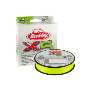BERKLEY Шнур плетеный X5 150м яркожелтый 0,08мм 7,6кг
