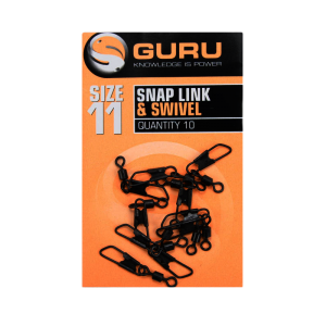 GURU Вертлюг с карабином Swivel Snap Link №11 (Уценка)