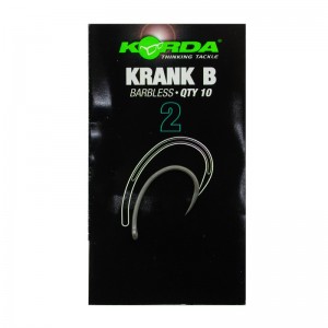 KORDA Крючок Krank Barbless №2 без бородки 10шт (Уценка)