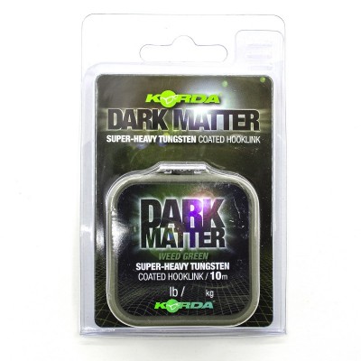 Поводковый материал Korda Dark Matter Tungsten Coated Braid Weed Green 25lb 10м