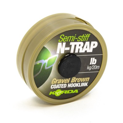 Поводковый материал Korda N-Trap Semi-stiff 20lb Gravel