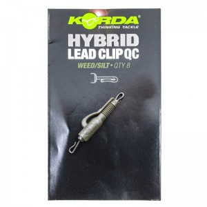 KORDA Клипса безопасная с быстросъемом QC Hybrid Lead Clip Weed/Silt (Уценка)