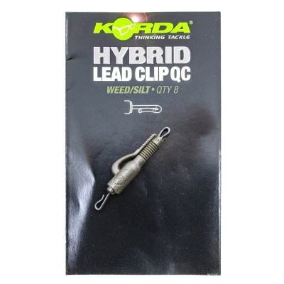 KORDA Клипса безопасная с быстросъемом QC Hybrid Lead Clip Weed/Silt (Уценка)