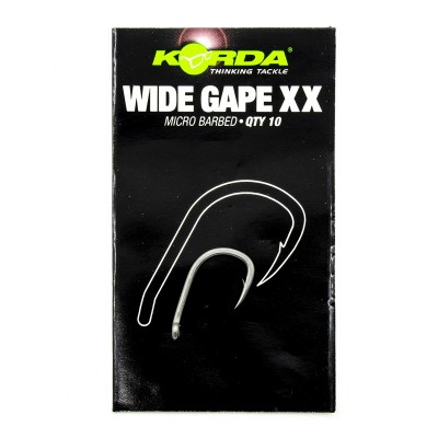 KORDA Крючок Wide Gape-XX №8 с бородкой 10шт