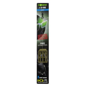 Поводок готовый Korda IQ D Rig 20lb Kurv Shank №2