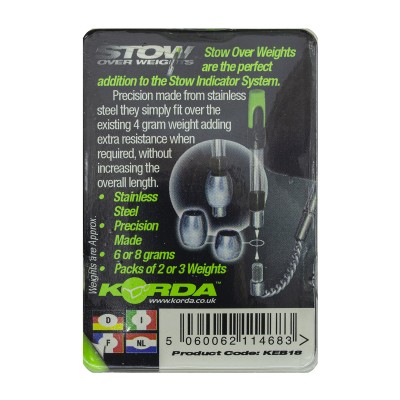 Огрузка Korda Spare Weights 8,0гр для индикатора Stow Indicator 3шт