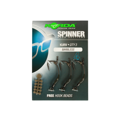 Готовая оснастка Korda Spinner hook sections Kurv # 4, безбородый