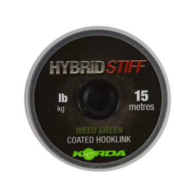 Поводковый материал Korda Hybrid Stiff, Weedy green, 20lb - 15m