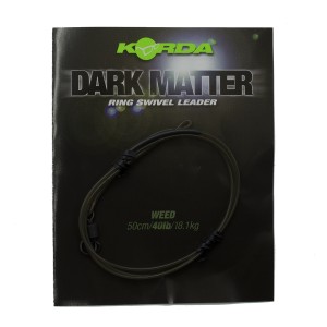 Готовый монтаж Korda Dark Matter Leader # 8 Ring Swivel 50 cm Weed 40 lb