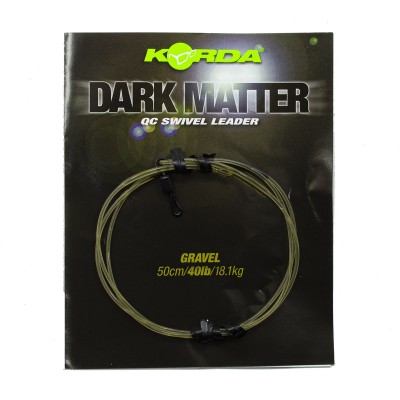 Готовый монтаж Korda Dark Matter Leader QC Swivel 50 cm Gravel 40 lb