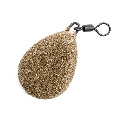 KORDA Грузило Textured Flat Pear Swivel 2.5oz 70г