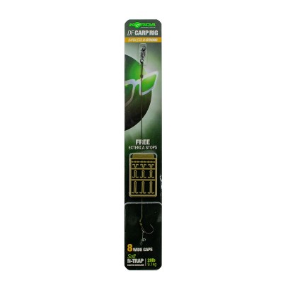 Поводок готовый Korda N-Trap DF Rig Barbless 30lb Wide Gape №8 безбородый