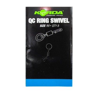 Вертлюг с кольцом и быстросъемом Korda Kwick Change Swivel №11