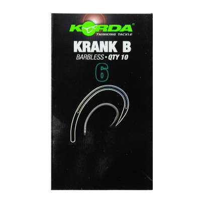 KORDA Крючок Krank Barbless №6 без бородки 10шт (Уценка)
