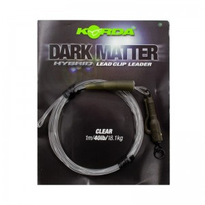 Готовый монтаж Korda Dark Matter Leader Hybrid Lead Clip Clear 40lb 1м