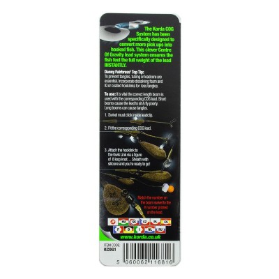 Набор для грузил Korda COG Booms для грузила Distance Lead 2-2,5oz