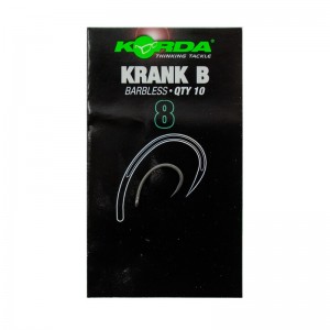 KORDA Крючок Krank Barbless №8 без бородки 10шт (Уценка)
