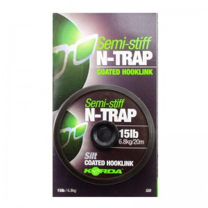 Поводковый материал Korda N-Trap Semi-stiff 15lb Silt