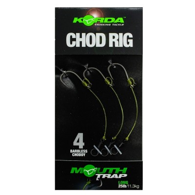 Поводок готовый Korda Chod Rig Long Barbless 2,5см №4 3шт безбородый