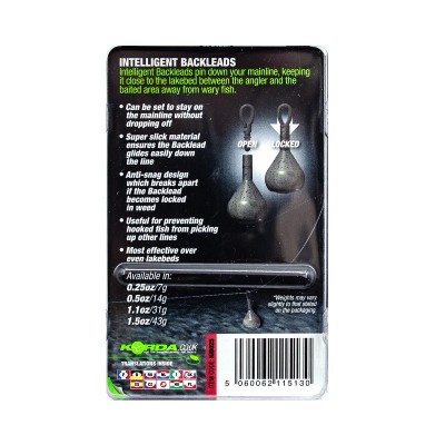 KORDA Грузило заднее Intelligent Back Leads 0.25oz 7г