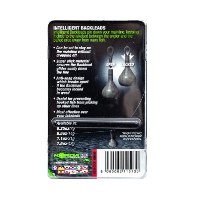 Грузило заднее Korda Intelligent Back Leads 0,25oz, 7,0г