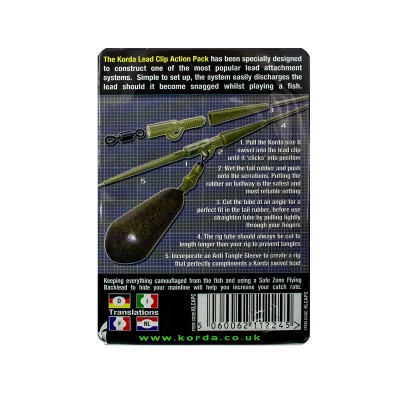 Набор безопасная клипса Korda Lead Clip Action Pack Silt