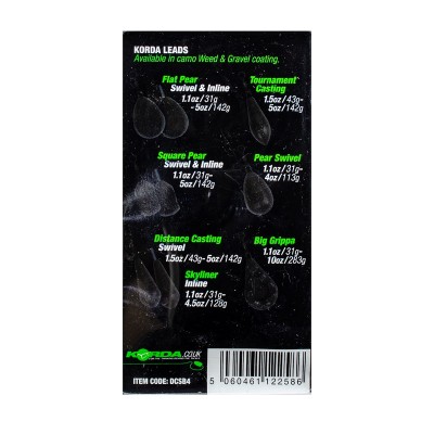 KORDA Грузило Distance Casting Swivel Blister 4.0oz 112г