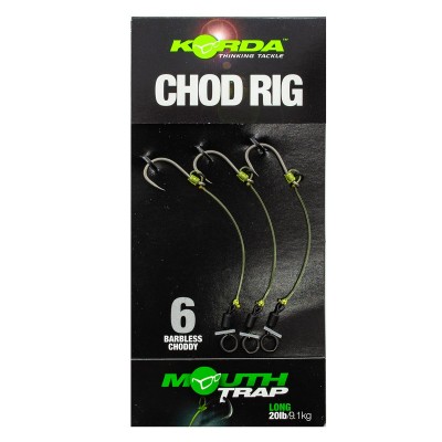 KORDA Поводок готовый Chod Rig Long Barbless 2.5см №6 3шт безбородый