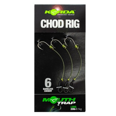 Поводок готовый Korda Chod Rig Long Barbless 2,5см №6 3шт безбородый