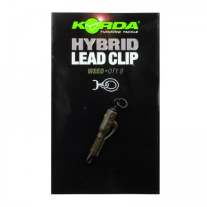 Безопасная клипса с кольцом Korda Hybrid Lead Clips Weed (Уценка)