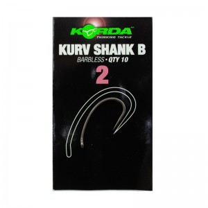 Крючок Korda Kurv Shank Barbless №2 безбородый