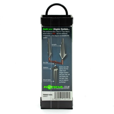 Перекладина бузз-бар Korda Singlez Black 2 Rod buzzbar 4.5'' черная на 2 удилища