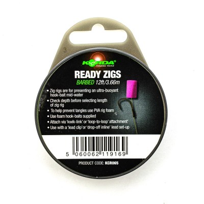 Поводок готовый Korda Ready Zigs 12' 360см №10 3шт