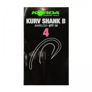 Крючок Korda Kurv Shank Barbless №4 безбородый