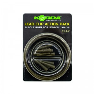 KORDA Набор клипса безопасная Korda Lead Clip Action Pack Clay