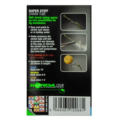 KORDA Трубка термоусадочная Stiff Shrink Tube S 1.6мм (Уценка)