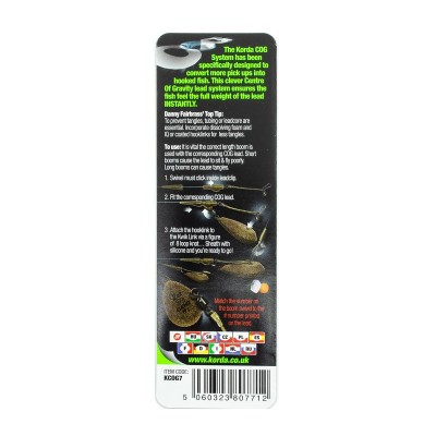 Набор для грузил Korda COG Booms для грузила Flat Lead 6-8oz