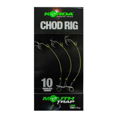 Поводок готовый Korda Chod Rig Long Barbless 2,5см №10 3шт безбородый