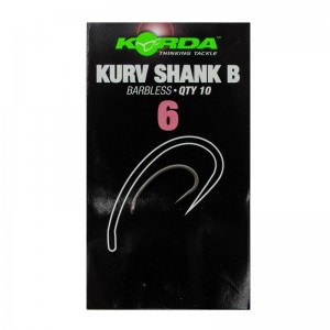 Крючок Korda Kurv Shank Barbless №6 безбородый