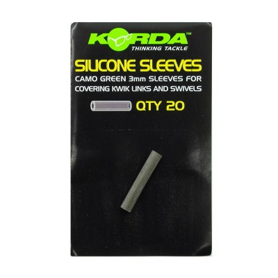 Трубка силиконовая Korda Silicone Sleeves Green 3mm для защиты вертлюга