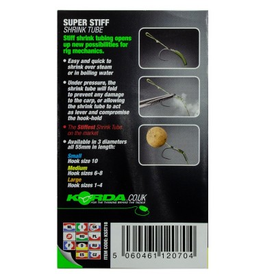 KORDA Трубка термоусадочная Stiff Shrink Tube M 1.8мм