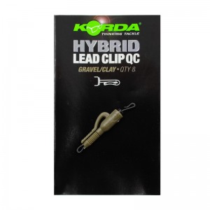 Безопасная клипса с быстросъемом Korda QC Hybrid Lead Clip Gravel/Clay