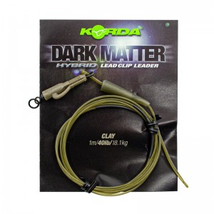 Готовый монтаж Korda Dark Matter Leader Hybrid Lead Clip Clay Brown 40lb 1м