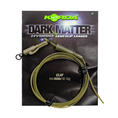 Готовый монтаж Korda Dark Matter Leader Hybrid Lead Clip Clay Brown 40lb 1м