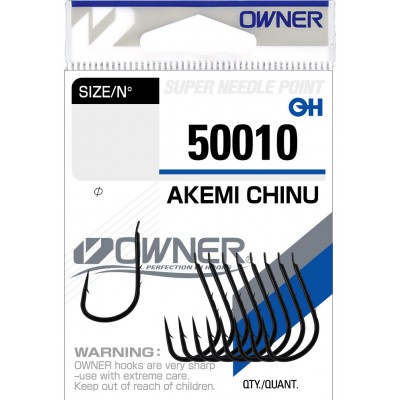 OWNER Крючок Akemi Chinu black №4 12шт