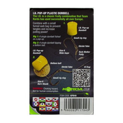 Имитационная приманка Korda Dumbell Pop-Up IB 16 mm