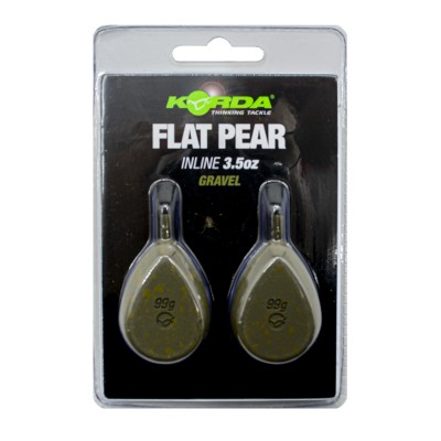 Грузило Korda Flat Pear Inline Blister Gravel 3,5oz 98гр