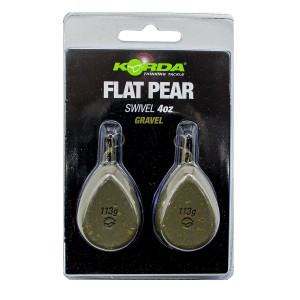 Грузило Korda Flat Pear Swivel Blister Gravel 4,0oz 112гр