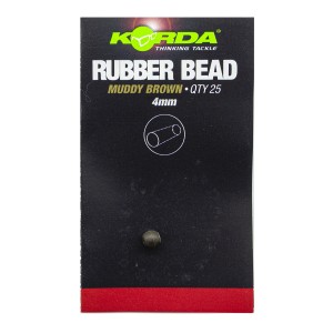 Бусина резиновая Korda Rubber Bead Brown 4мм