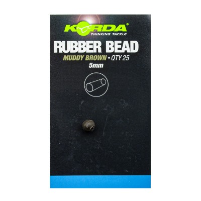 KORDA Бусина резиновая Rubber Bead Brown 5мм KORDA Бусина резиновая Rubber Bead Brown 5мм